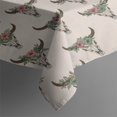 thumbnail image 3 of Beige Buffalo Skull Flower Pattern Rectangle Tablecloth 60"x84",Waterproof Polyester Rectangle Table Cloth, Wipeable Spillproof Polyester Tablecloth for Dining, Camping, Indoor and Outdoor, 3 of 5