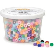 Tub-O-Beads Pony Beads 6mmX9mm 7oz-Opaque Multicolor