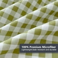 thumbnail image 5 of Green Gingham Queen Sheet Set, Soft Brushed Microfiber Green Plaid Queen Bed Sheets, 4-Pieces Green Grid Sheet Set with Deep Pocket, 5 of 7