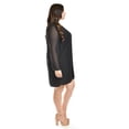 thumbnail image 2 of Vestido de Mangas con Relieve Roman Fashion Talla Extra 3823 Negro 40, 2 of 7