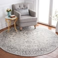 thumbnail image 2 of SAFAVIEH Tulum Chao Traditional Area Rug, 6'7" x 6'7" Round, Ivory/Grey, 2 of 8