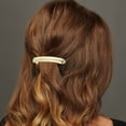 thumbnail image 2 of Unique Bargains 1 Pc Hair Barrettes Glossy Hair Clips Gold Tone, 2 of 5