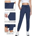 thumbnail image 5 of TACVASEN Women's Quick Dry Hiking Pants with Zipper Pockets 4-Way Stretch Water-Resistant Joggers for Athletic Travel Running Workout, 5 of 7