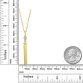 thumbnail image 5 of Gem Stone King 18K Yellow Gold Plated Silver Lab Grown Diamond Pendant Necklace for Women | 0.27 Cttw | Gemstone April Birthstone | Round 4MM | With 18 inch Chain, 5 of 6