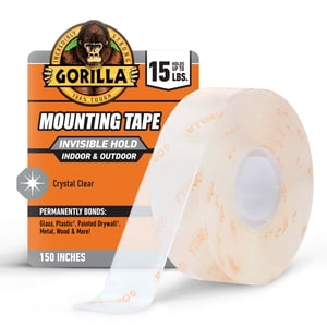 Gorilla Tough & Clear Double-Sided Mounting Tape, 1.5 in x 150 in