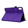 thumbnail image 6 of Jiahe Cover For iPad 10th Generation 2022 10.9 inch,Rugged Shockproof Emboss Flower Pattern Auto Wake/Sleep Card Slot,Purple, 6 of 9