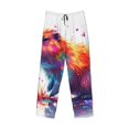 thumbnail image 2 of Vsdgher Watercolor Butterfly Guinea Pig Print Mens Pajama Pants Sleep & Lounge Pants, PJ Bottoms With elastic waistb and Pockets, 2 of 5