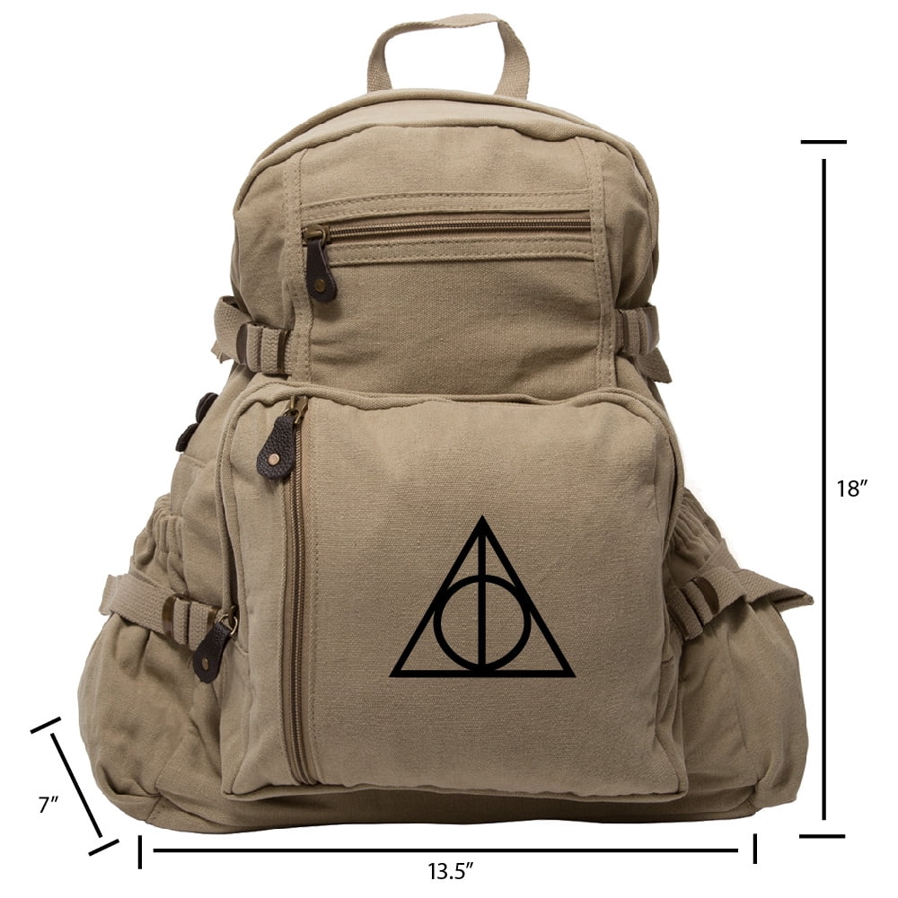 Harry Potter Ly Hallows Symbol Military Backpack Durable School Harry Potter Ly Hallows Symbol Military Backpack Durable School Book Bag