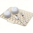 thumbnail image 1 of XHSGX Alfombrilla drenaje silicona antideslizante cocina diseño integrado resistente calor fácil limpieza encimera negro, 1 of 7