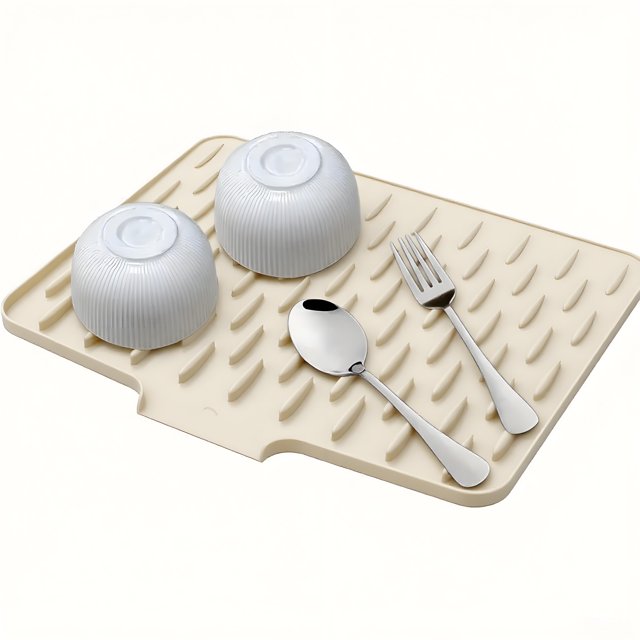 XHSGX Alfombrilla drenaje silicona antideslizante cocina diseño integrado resistente calor fácil limpieza encimera negro