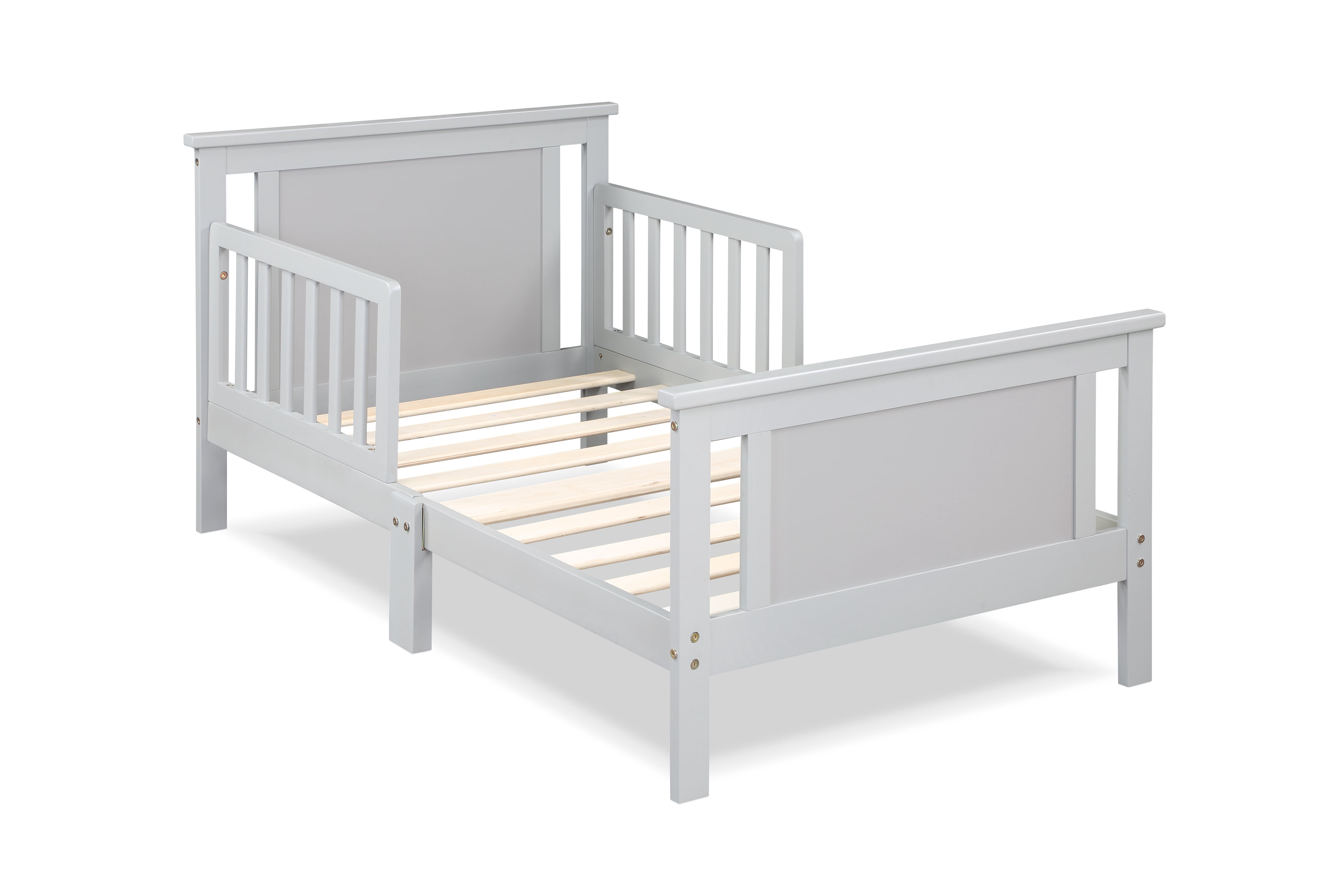 Olive & Opie Connelly Reversible Panel Toddler Bed in Gray/Rockport Gray