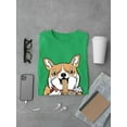thumbnail image 3 of Corgi Eating Ramen T-Shirt Men -Image by Shutterstock, Male Large, 3 of 4