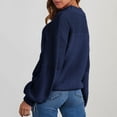 thumbnail image 5 of Fengactive Women's Casual Long Sleeve Sweaters Loose Crewneck Knit Solid Pullover Sweater Tops, 5 of 6