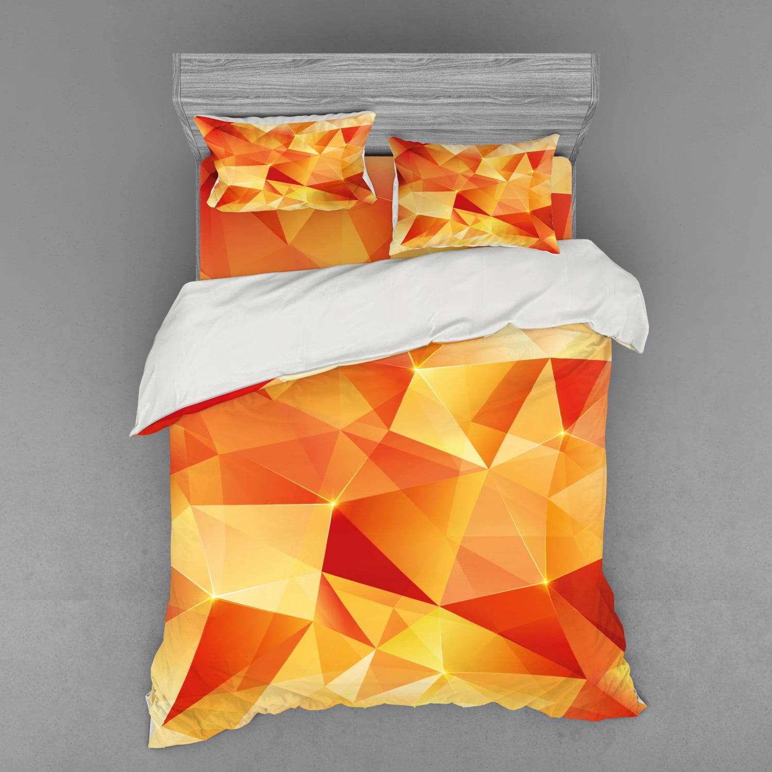 Abstract Duvet Cover Set, Abstract Art Style Geometric Theme Vector