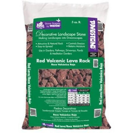 - .5 CUFT Red Volcanic Lava Rock Pallet Goods Bag 2PK