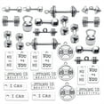 thumbnail image 2 of 32pcs Sport Charms Barbell Dumbbell Kettle Bell Weightlifting Charms Pendants for Necklace Bracelets Jewellery Making Crafting,14 Styles, 2 of 7