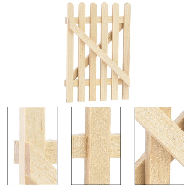 Valla de casa de muñecas, mini simulación de decoración de madera, valla de casa de muñecas, mini valla de casa de muñecas, eficiencia óptima