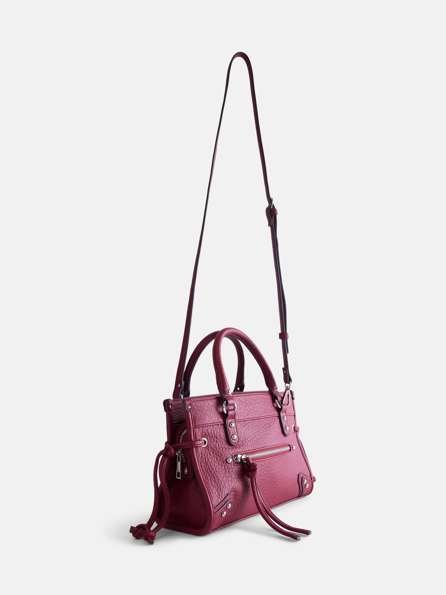 No Boundaries Womens Fashion Square Tote Bag, Rich Red