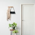 thumbnail image 5 of Unique Bargains Coat Rack Wall Mount Wood Coat Hook for Hanging with 3 Hooks Brown, 5 of 7