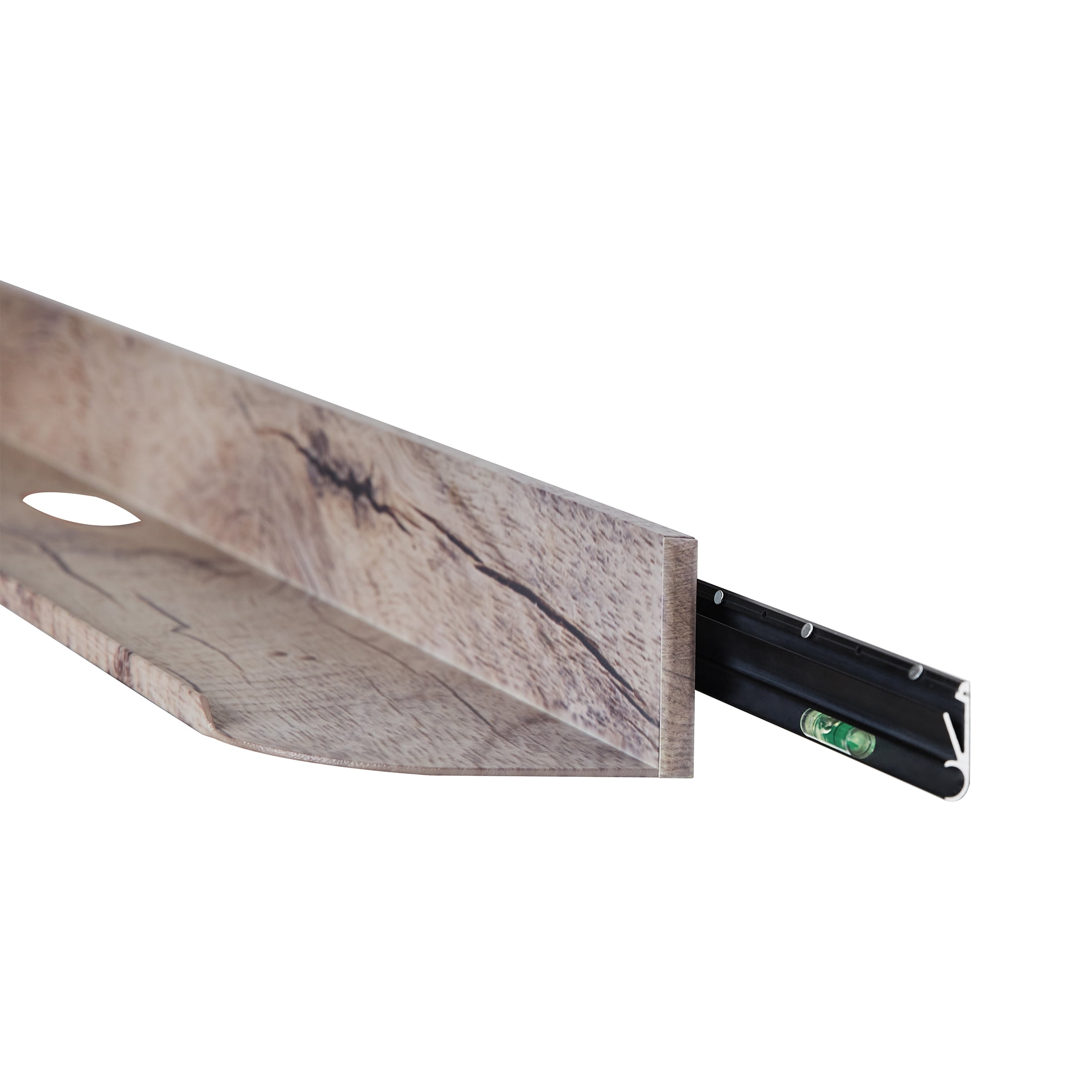 Hangman No Stud Sound Bar Shelf - SBS32-DW - 32" - Solid Aluminum with Durable Distressed Wood Dye Sublimation Finish