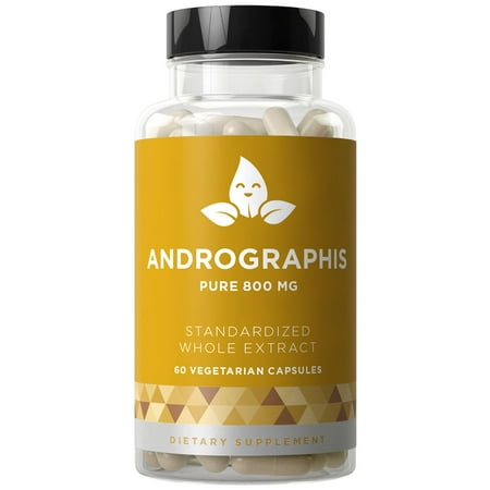 - ANDROGRAPHIS Pure 800 MG - Healthy Immunity Function, Physical Wellness, Potent Strength for Seasonal Protection - Full-Spectrum & Standardized - 60 Vegetarian Soft Capsules