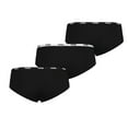 thumbnail image 2 of PUMA Hipster Iconique pour Femmes, Lot de 3 - Coton Doux Extensible Noir P (Petit), 2 of 2