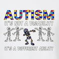 thumbnail image 2 of Autism Is Not A Disablity Itâ€™s A Different Abilty | Autism Awareness Dabbing Skeleton Inspirational Christian Mens Premium Tri Blend T-Shirt, True White, Large, 2 of 5