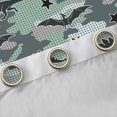 thumbnail image 4 of Feelyou Camo Green Star Dinosaur Silhouette Blackout Curtains Set of 2 (52x84 Each) for Boys Girls, Prehistoric Wildlife Window Curtains, Green, 4 of 6