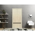 thumbnail image 3 of Sliding Closet Bi-fold Doors 84 x 80 inches | Planum 0012 Natural Veneer with Frosted Glass | Sturdy Tracks Moldings Trims Hardware Set | Wood Solid Bedroom Wardrobe Doors, 3 of 5