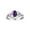 Amethyst, variant on Rings for Women Sterling Silver Ring Classic Style Birthstone Ring 6X4MM Gemstone & Diamonds Blue Star Sapphire Jewelry for Women Size 6