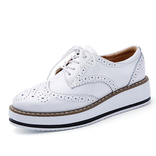 Oxford Leather Flat Shoes For Women