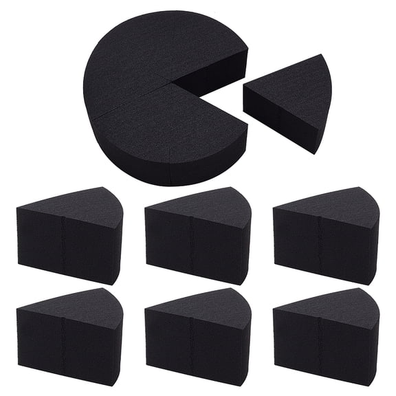 12PCS 2 Bags Triangle Powder Puff Face Paint Sponges Premium Black Half Moon Makeup Sponge Mini Applicator Wedges Cosmetic Wedges Bulk for Foundation