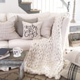 thumbnail image 4 of Practical Chunky Knit Woolen Pure Color Handwork Wool Sofa Bed, 4 of 8