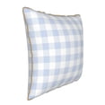 thumbnail image 2 of KLL Blue Checkboard Decorative Throw Pillow Covers Velvet Soft for Couch Sofa Bedroom Living Room Outdoor - 20"x20", 2 of 8