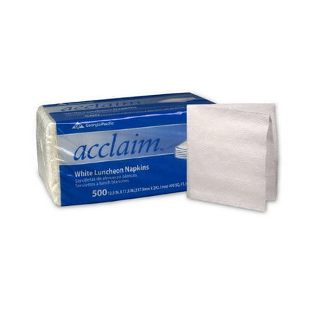 GEORGIA PACIFIC (500 per Carton) Acclaim Luncheon 1-Ply in White Napkins