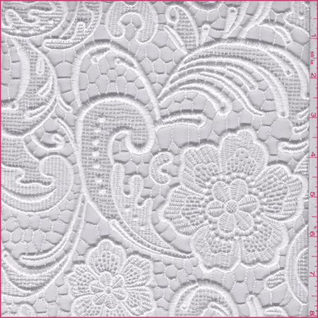 fabric bridal lace yard pearl scroll floral