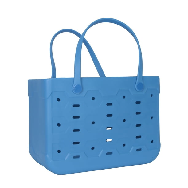 Mainstays Large Flex Laundry Tote, Blue Isle, 18 in W x 8.75 in D