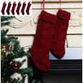 thumbnail image 2 of Paquete de 6 calcetines navideños exclusivos de punto color burdeos de 18" Adepaton SNSDFLD1246, 2 of 5