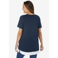 thumbnail image 2 of Woman Within Plus Size Layered-Look Tunic, 2 of 5