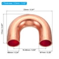 thumbnail image 2 of Uxcell 7mm OD 23x17mm Elbow Copper Pipe Fitting 180 Degree U Shape Welding Sweat Solder Connection 4 Pack, 2 of 6
