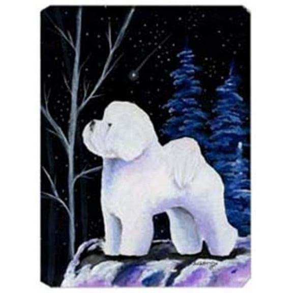 Starry Night Bichon Frise Mouse Pad