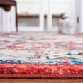 thumbnail image 4 of SAFAVIEH Riviera Jacob Oriental Polyester Machine Washable Area Rug, Red/Blue, 6'7" x 6'7" Round, 4 of 8