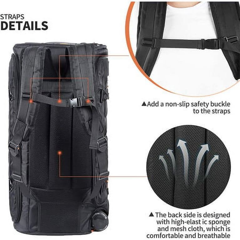AYAOQIANG, Speaker Bag Rugged Carry Case, 310-BK, Waterproof Nylon