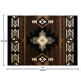 thumbnail image 5 of Emma + Oliver 8x10 Chocolate Olefin Accent Rug with Complementary Southwestern Pattern in Beige, Black and Brown and Jute Backing, 5 of 7