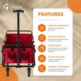thumbnail image 1 of Seina Steel Compact Collapsible Folding Outdoor Portable Utility Cart, Red, 1 of 12