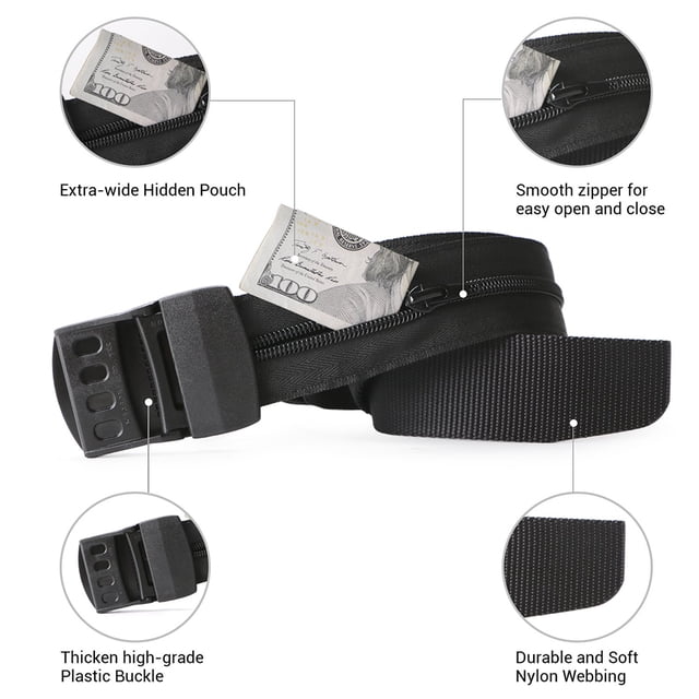 Travel Security Money Belt Money Pocket Cashsafe Anti Theft Wallet Belt