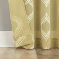 thumbnail image 3 of No. 918 Ravenna Embroidered Medallion Sheer Rod Pocket Curtain Panel, 50"W X 84"L, Taupe, 3 of 7