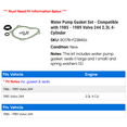 thumbnail image 2 of Water Pump Gasket Set - Compatible with 1985 - 1989 Volvo 244 2.3L 4-Cylinder 1986 1987 1988, 2 of 2