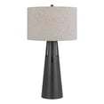 thumbnail image 2 of Tiy 30 Inch Table Lamp, White Hardback Drum Shade, Gray Iron Cone Base, 2 of 8