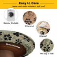 thumbnail image 3 of Elastic Fitted Round Tablecloth, Sage Green Brown Waterproof Stretch Table Cover for 45"-54" Tables, Farmhouse Dog Paw Vintage Washable Outdoor Tablecloths for Patio, Picnic, Camping, 3 of 9